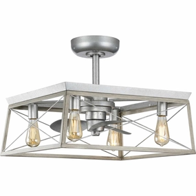 Briarwood 22"Ceiling Fan Galvanized decorative fandeliers with lights