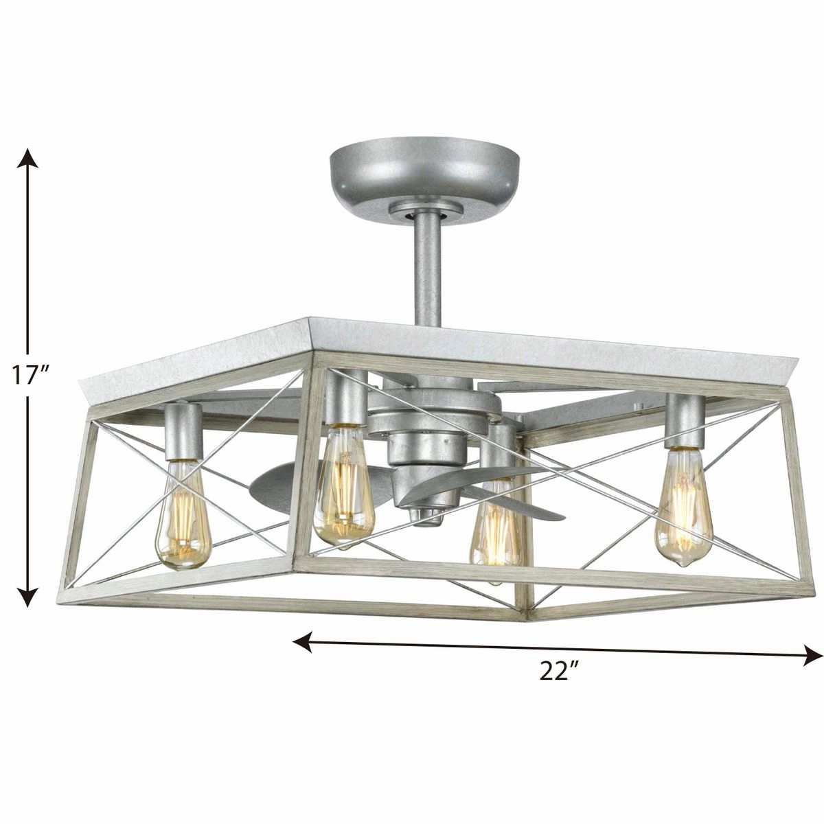 Briarwood 22"Ceiling Fan Galvanized