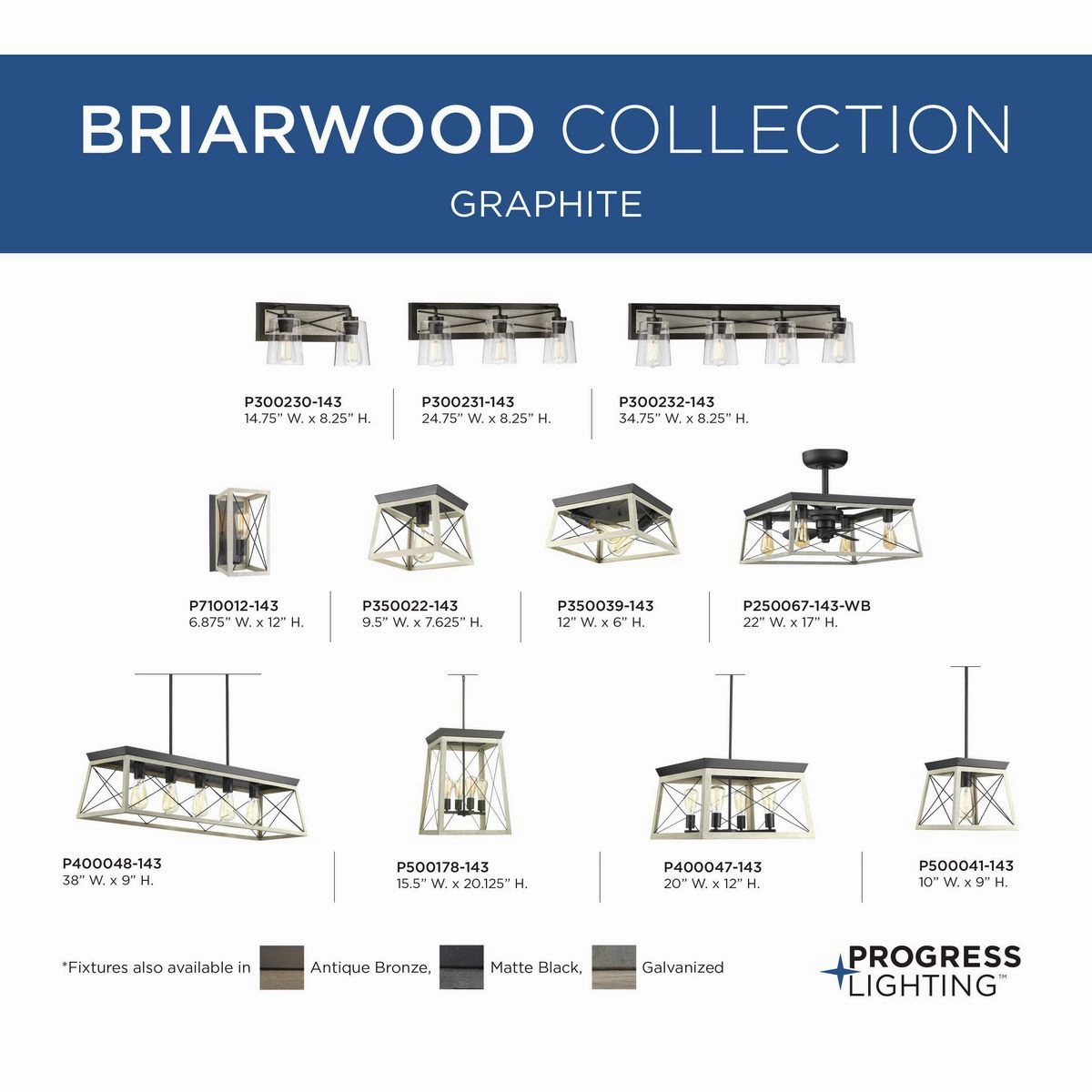 Briarwood 22"Ceiling Fan Graphite