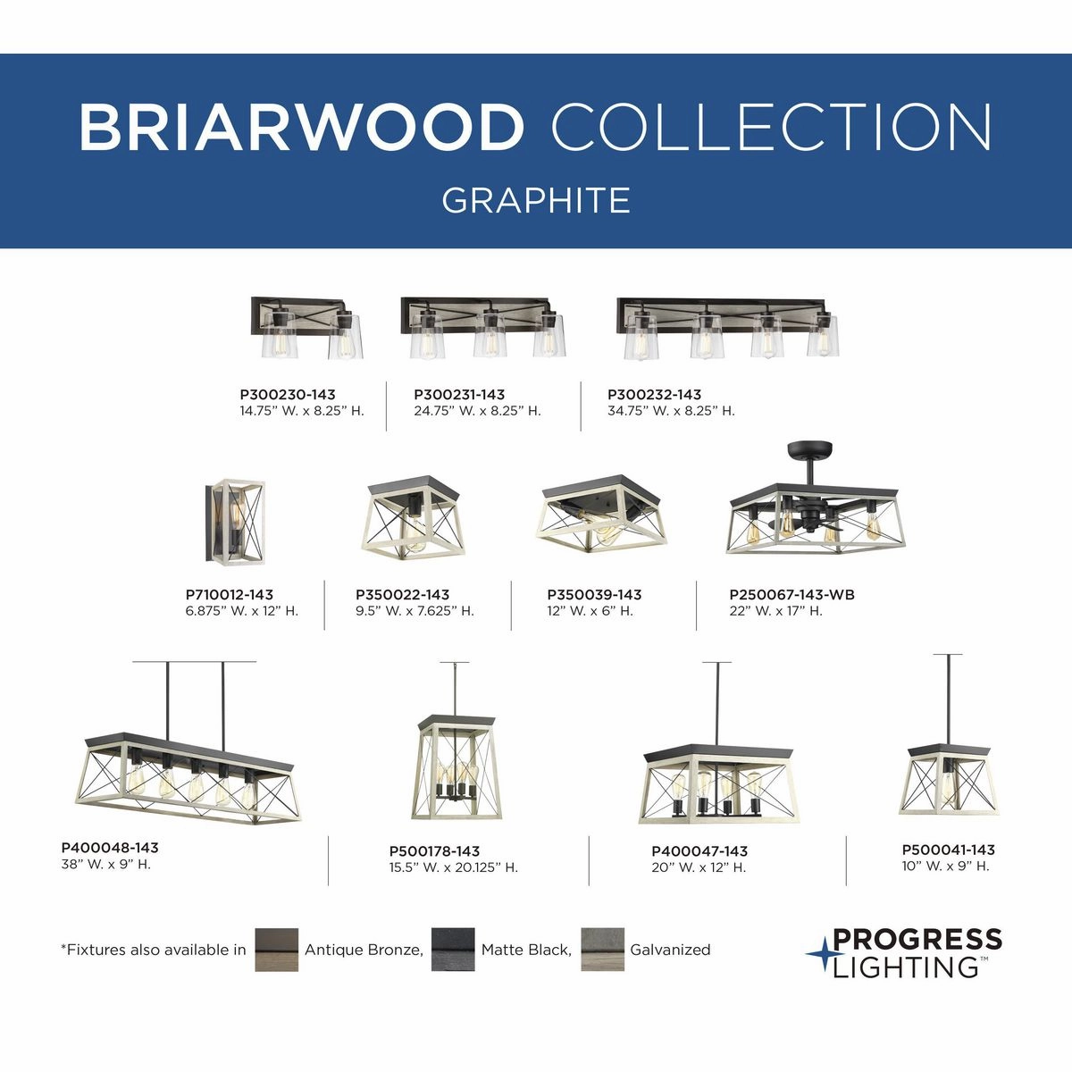Briarwood 22"Ceiling Fan Graphite