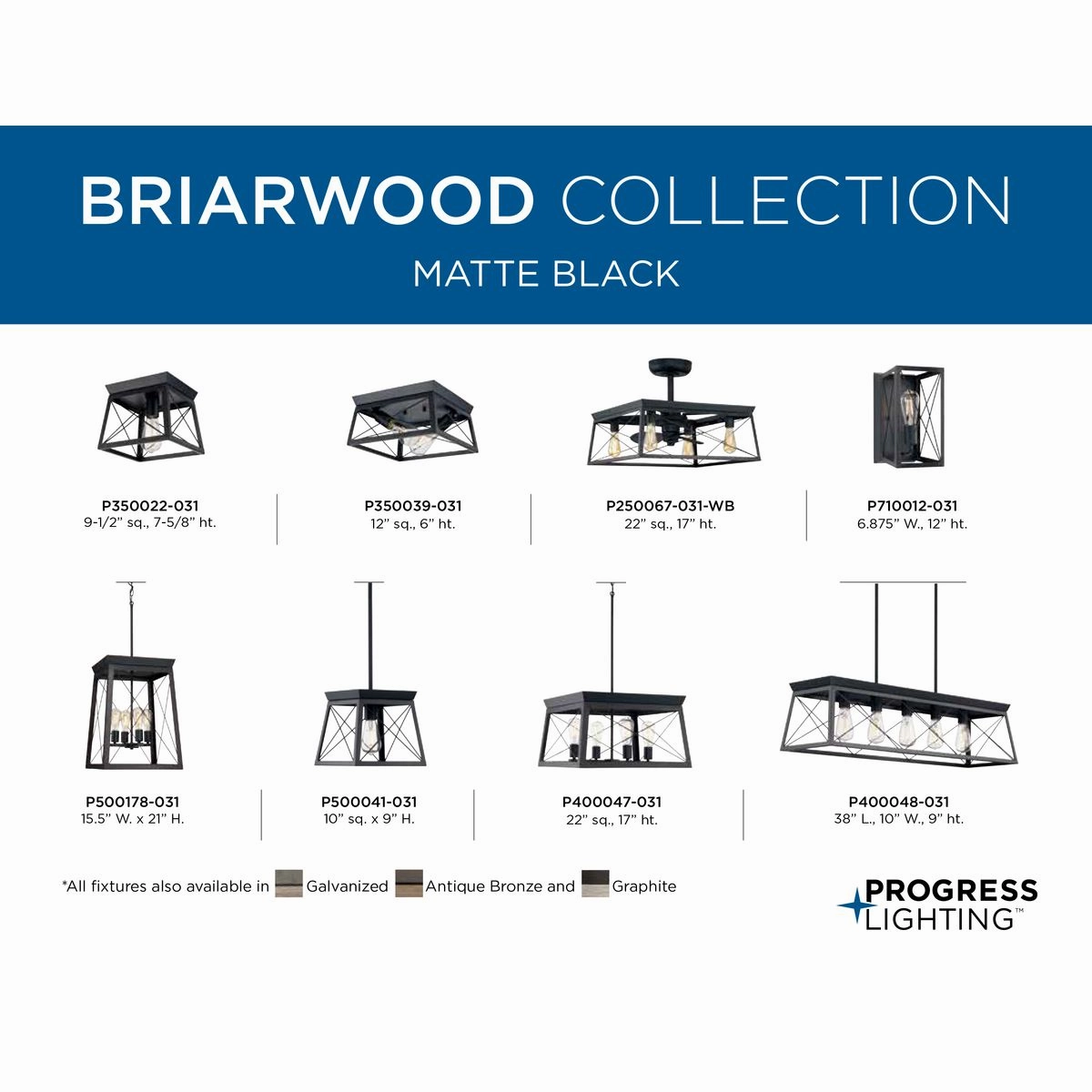 Briarwood 22"Ceiling Fan Matte Black