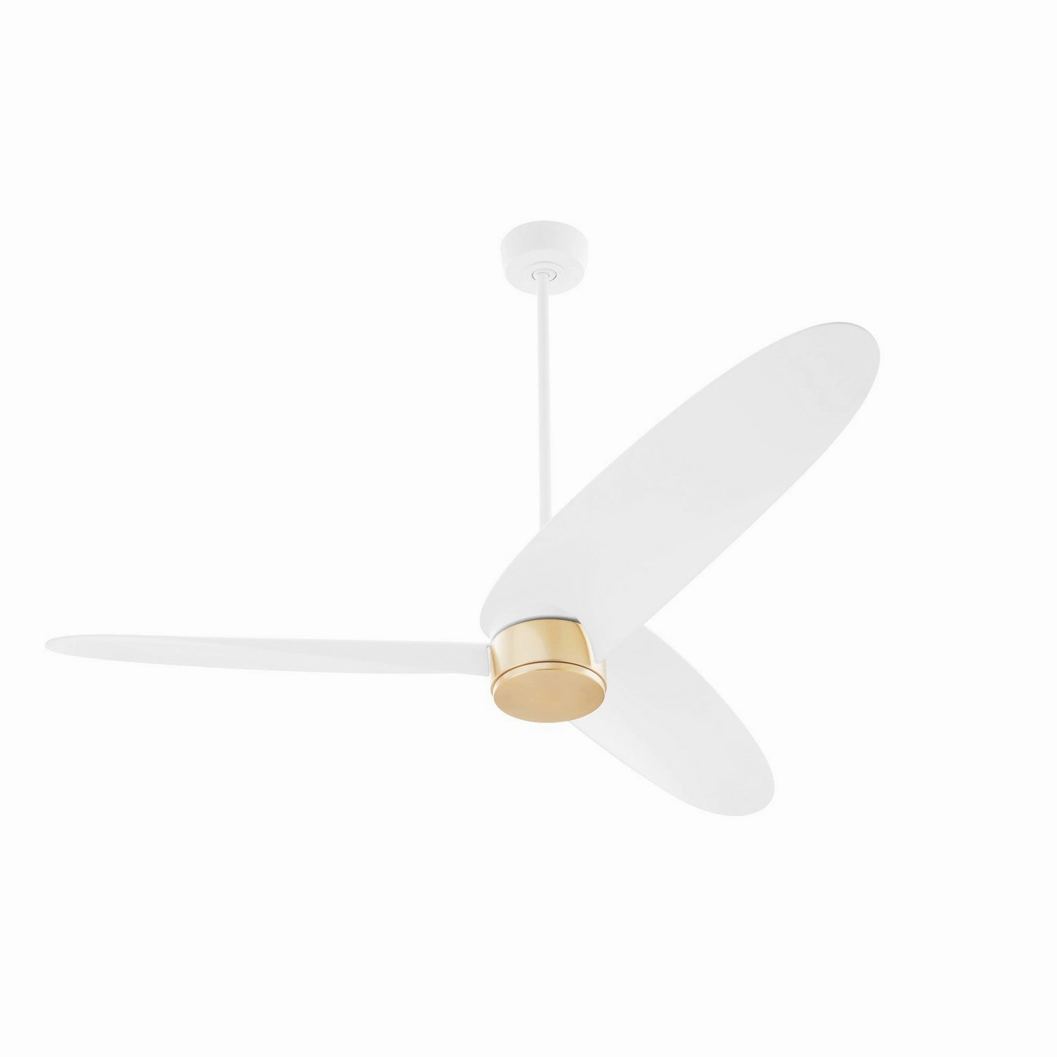 Brisa 60" Patio Fan Studio White w/ Aged Brass