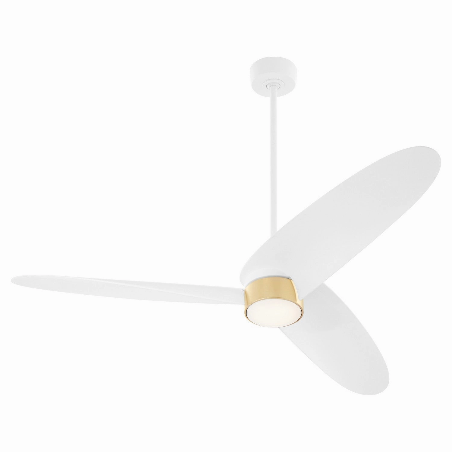 Brisa 60" Patio Fan Studio White w/ Aged Brass