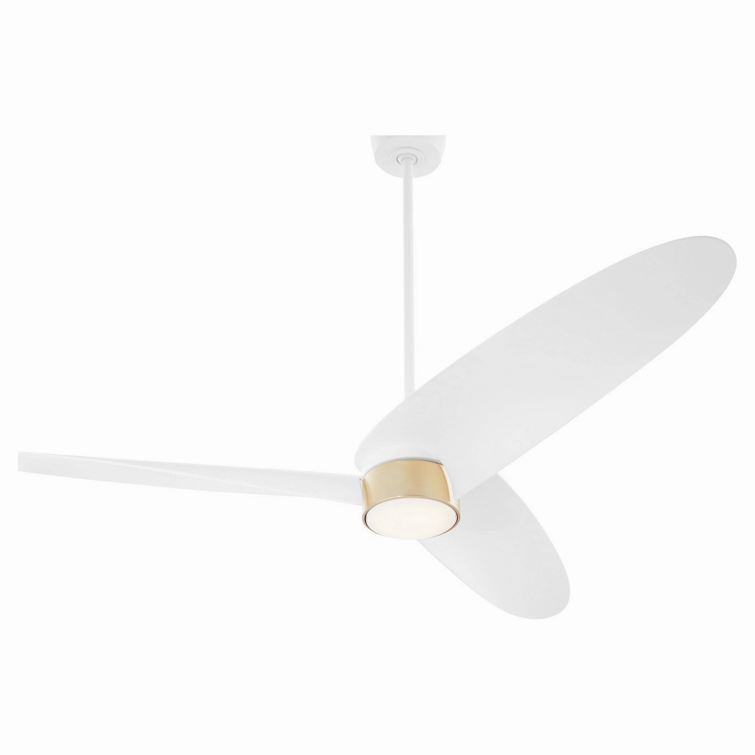 Brisa 60" Patio Fan Studio White w/ Aged Brass