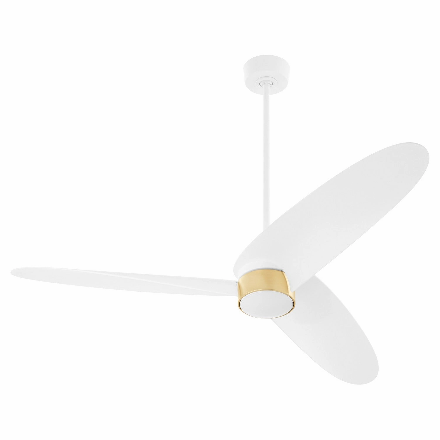Brisa 60" Patio Fan Studio White w/ Aged Brass