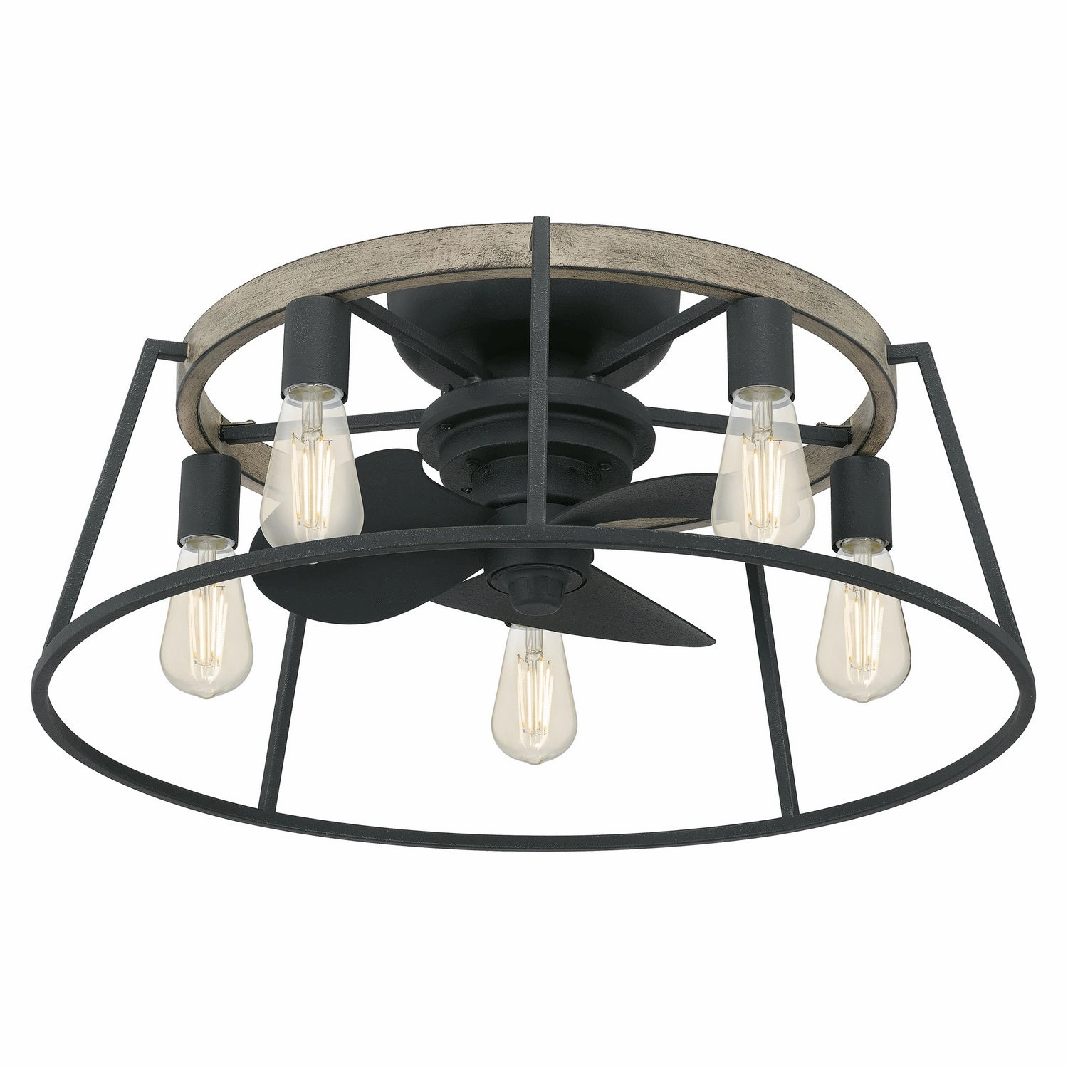 Brockton Five Light Fandelier Grey Ash