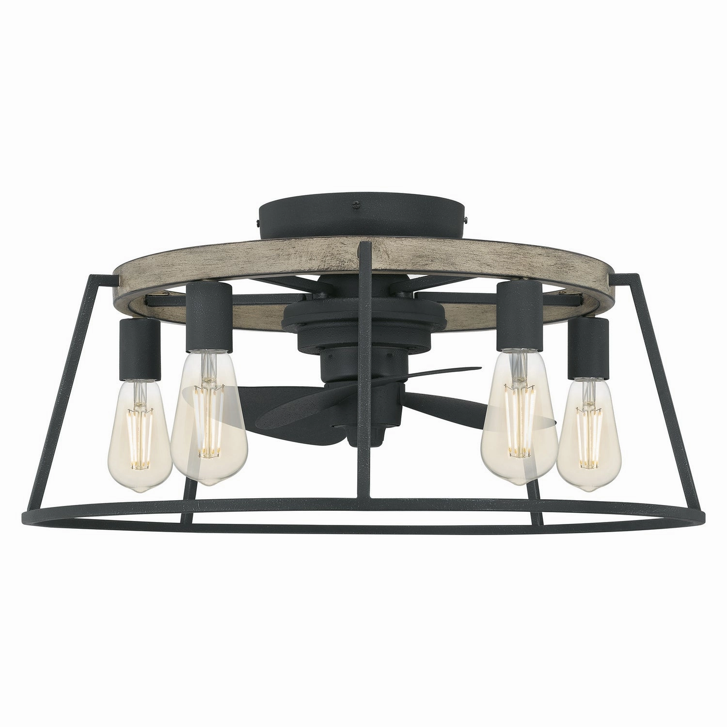 Brockton Five Light Fandelier Grey Ash small electric fans for personal cooling