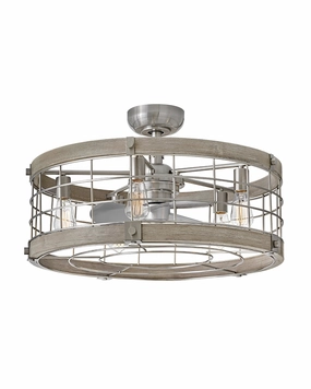 Bryce 27" LED Fandelier Brushed Nickel small electric fans for personal cooling