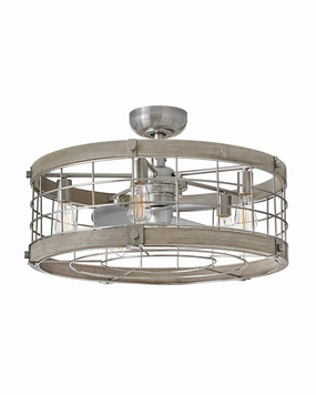 Bryce 27" LED Fandelier Brushed Nickel decorative fandeliers with lights