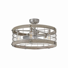 Bryce 27" LED Fandelier quiet ceiling fans with remote control