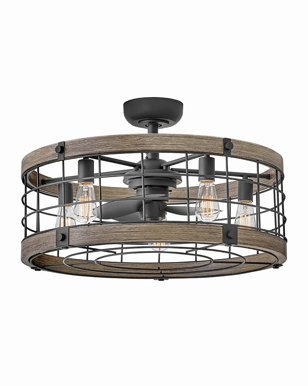 Bryce 27" LED Fandelier Matte Black decorative fandeliers with lights