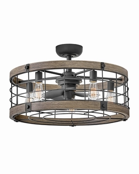 Bryce 27" LED Fandelier Matte Black decorative fandeliers with lights