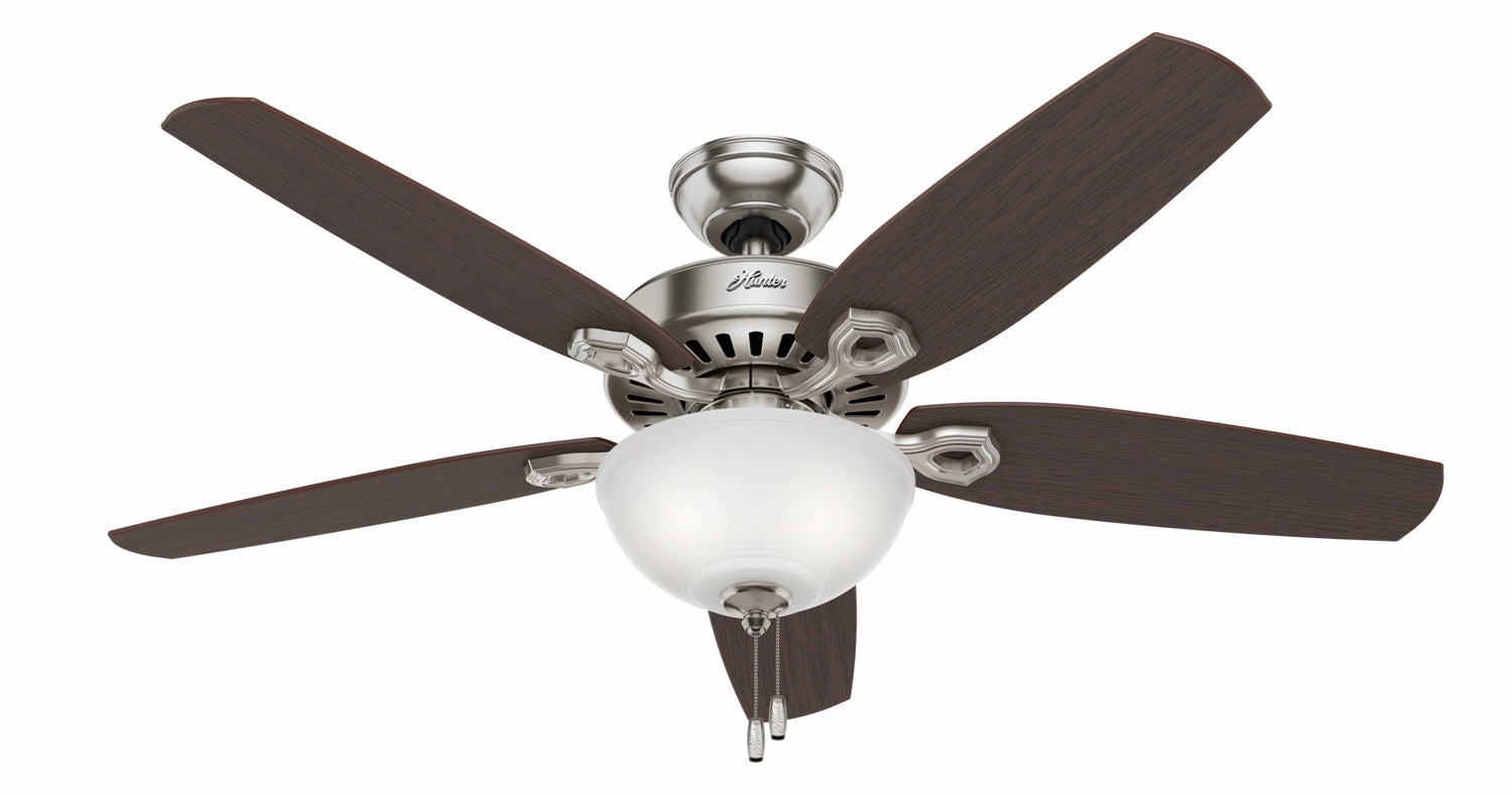 Builder 52"Ceiling Fan Brushed Nickel compact medium fans for desks and counters