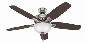 Builder 52"Ceiling Fan Brushed Nickel compact medium fans for desks and counters