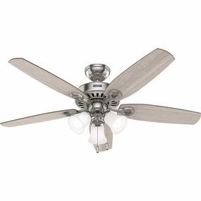Builder 52"Ceiling Fan Brushed Nickel versatile medium fans for any space