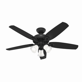 Builder 52"Ceiling Fan Matte Black compact medium fans for desks and counters