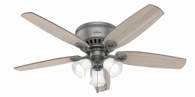 Builder 52"Ceiling Fan Matte Silver stylish medium fans for contemporary homes