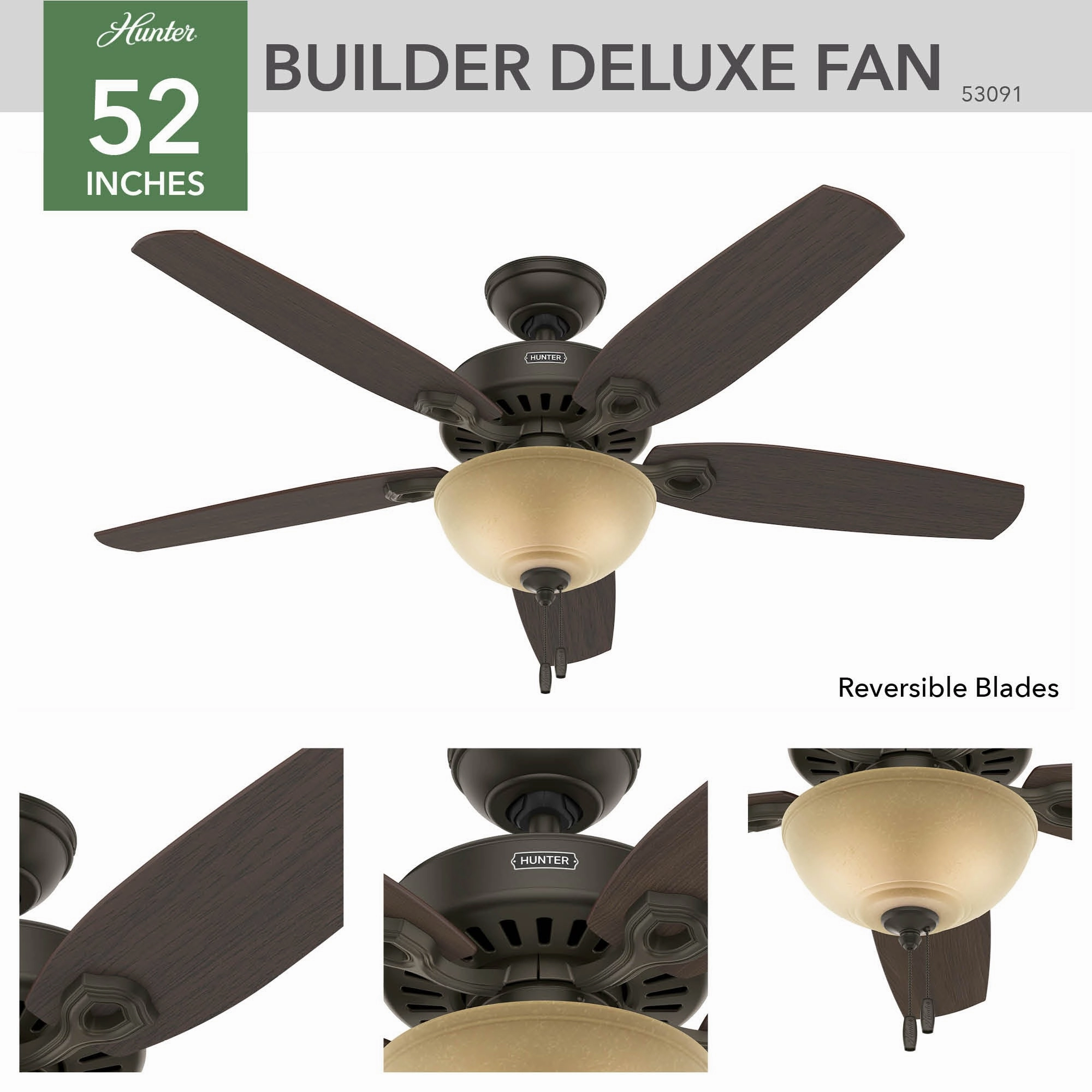 Builder 52"Ceiling Fan New Bronze