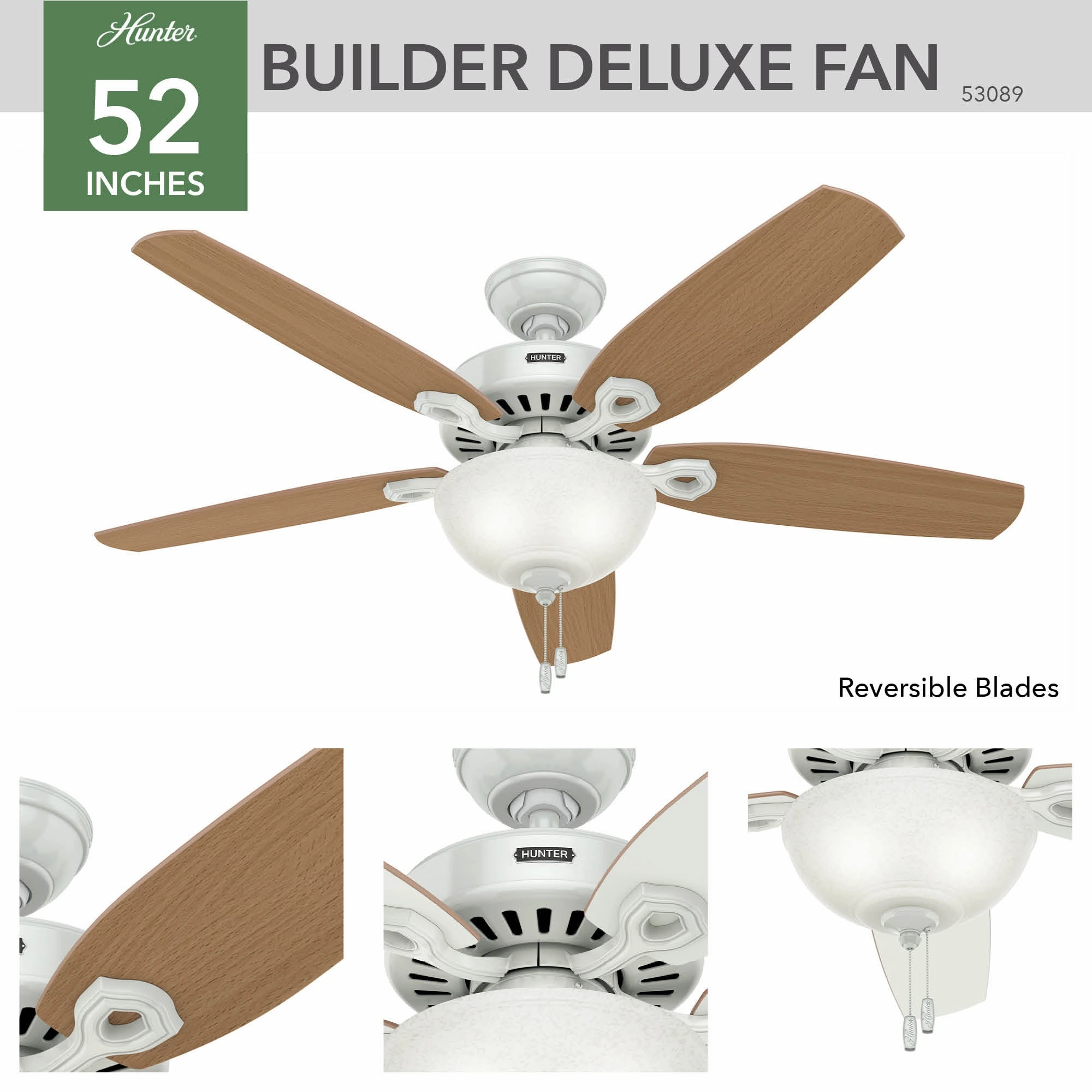 Builder 52"Ceiling Fan White