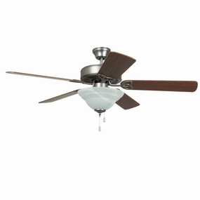 Builder Deluxe 52" 52" Ceiling Fan Brushed Polished Nickel home cooling fans in medium size