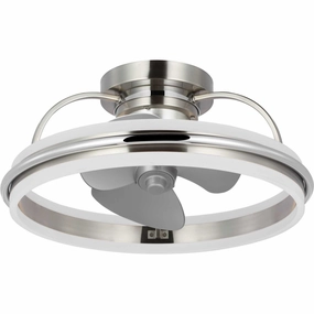 Burnett Ceiling Fan Brushed Nickel decorative fandeliers with lights