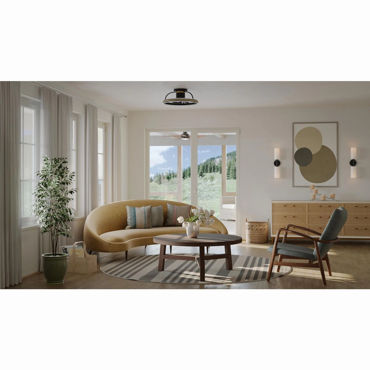 Burnett Ceiling Fan Matte Black
