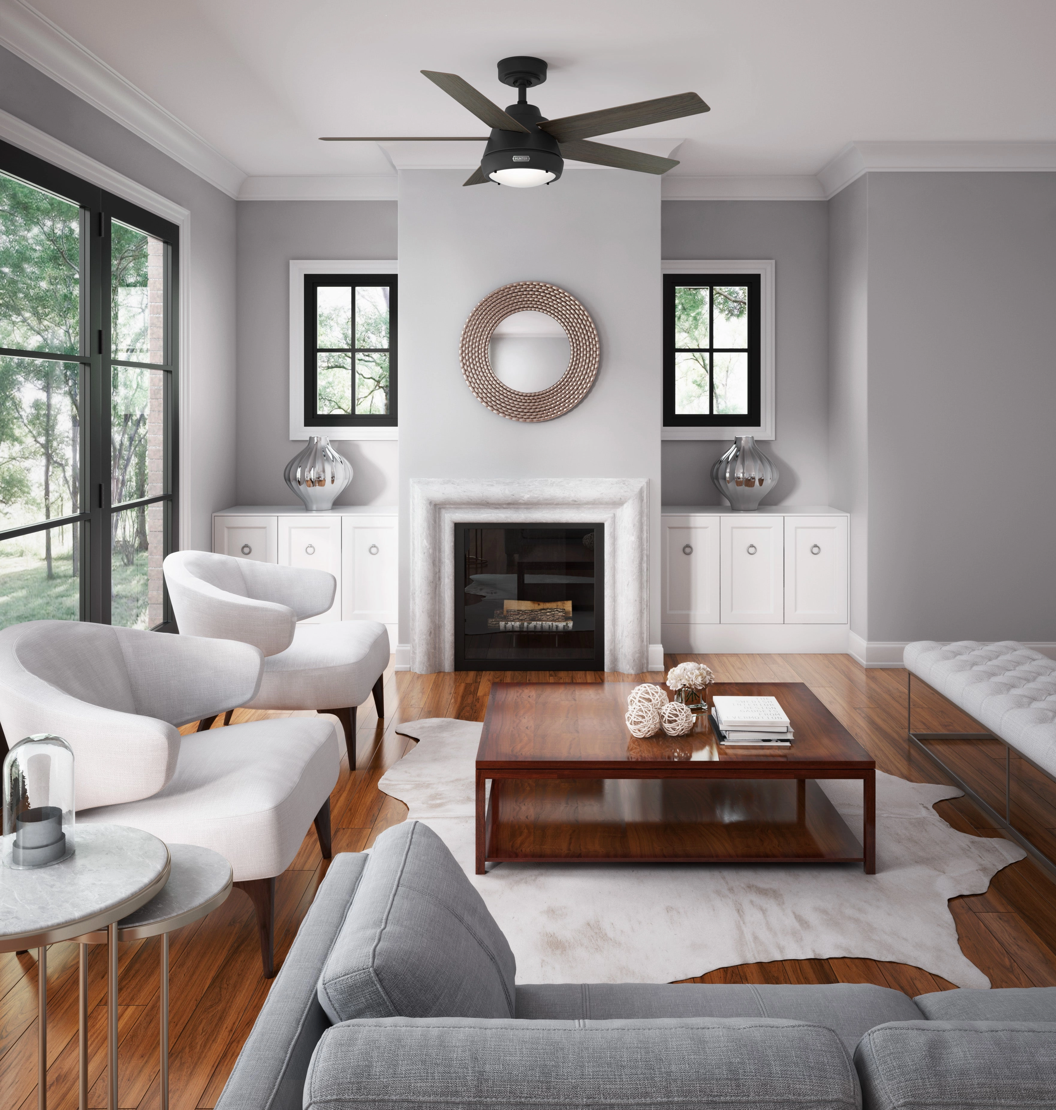 Burroughs 52"Ceiling Fan Matte Black