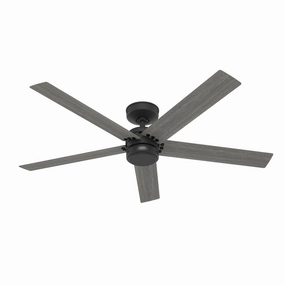 Burton 52"Ceiling Fan Matte Black quiet medium fans for living room use