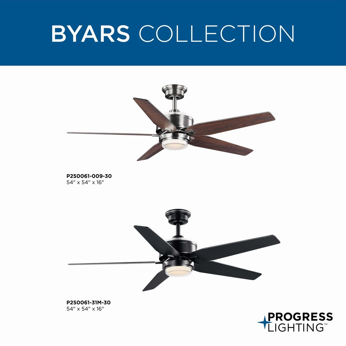 Byars 54"Ceiling Fan Brushed Nickel