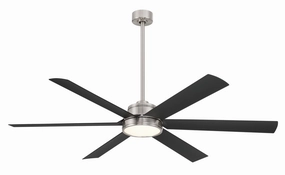 Cairo 65"Ceiling Fan Brushed Nickel Wet W/ Coal mini handheld fan for personal travel use