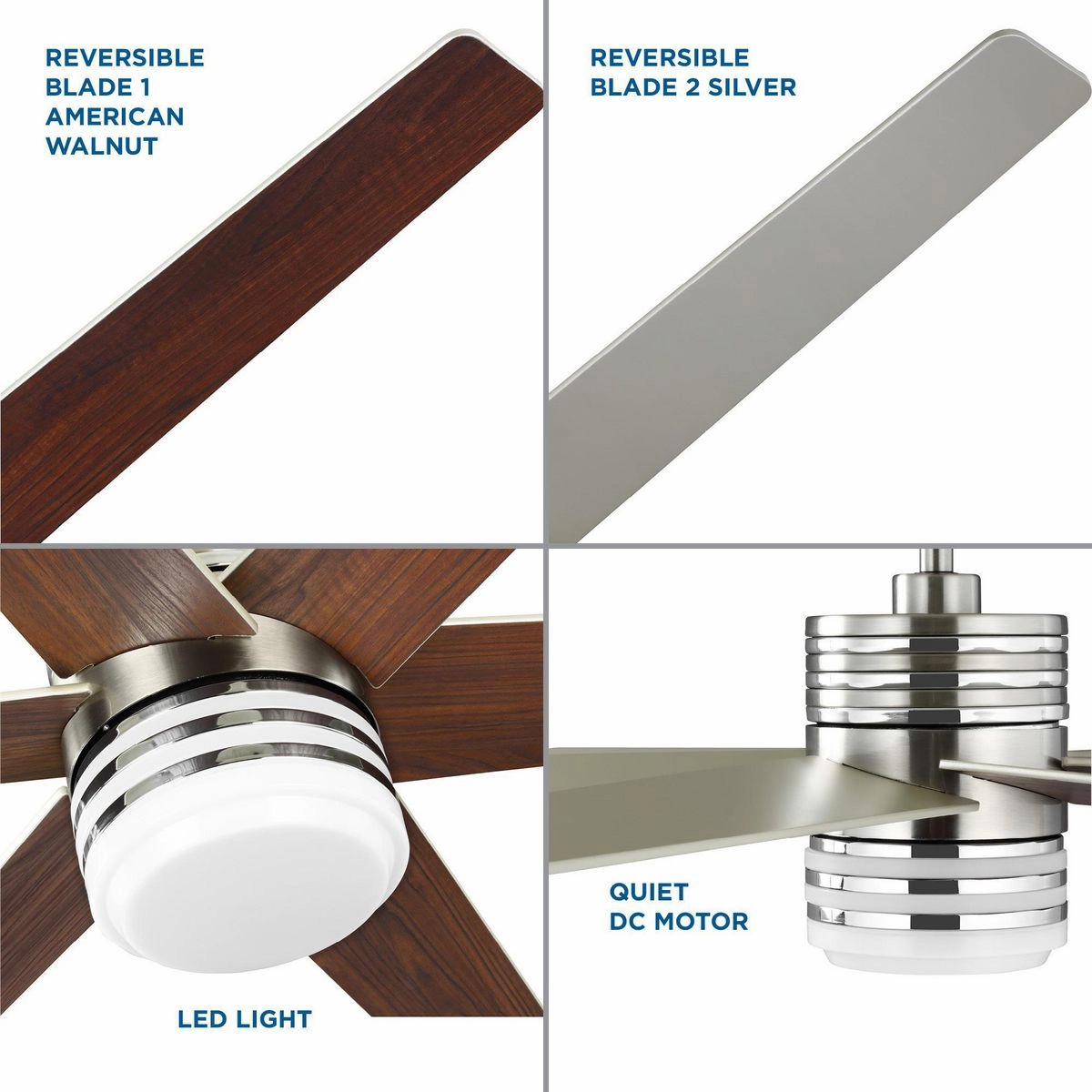 Carrollwood 56"Ceiling Fan Brushed Nickel