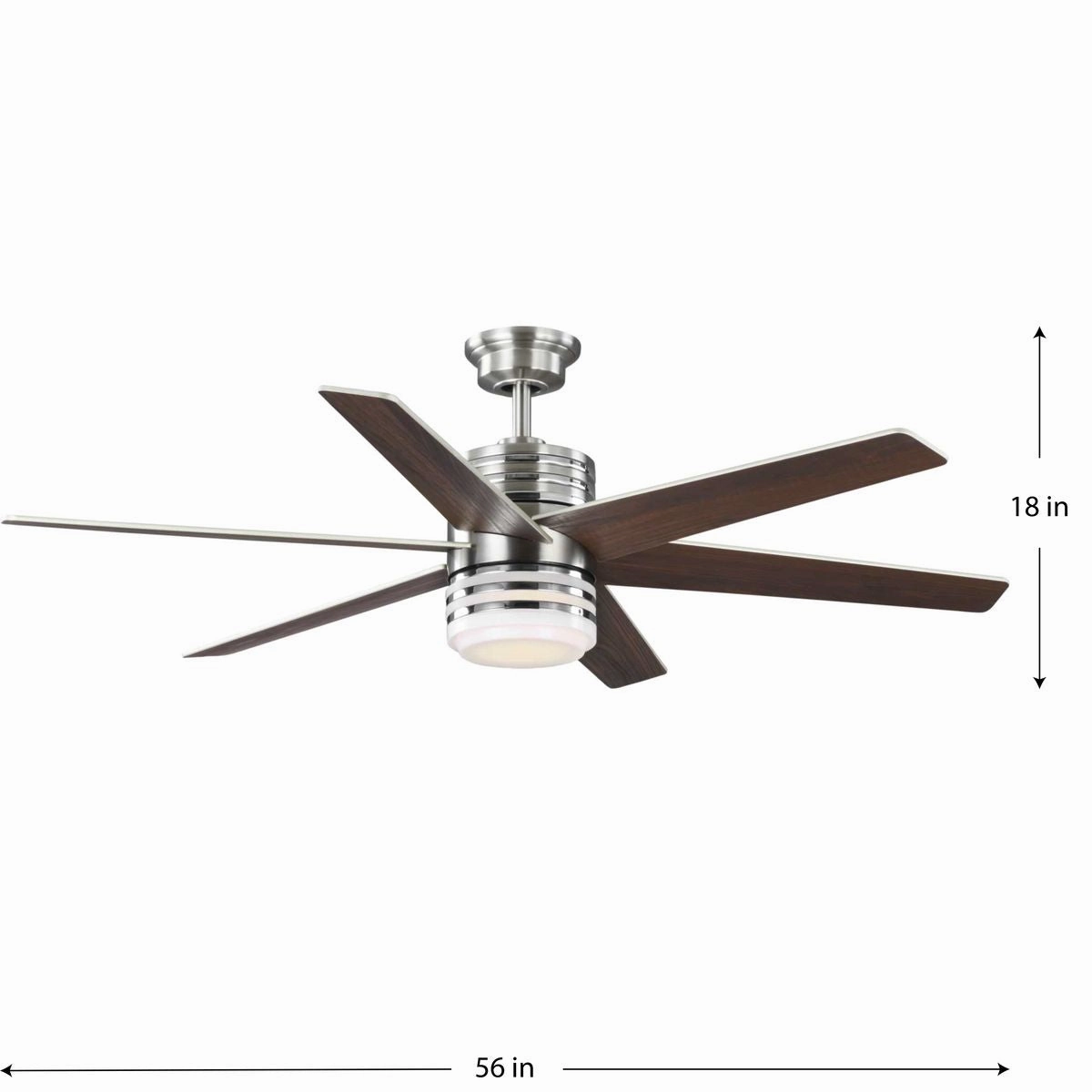 Carrollwood 56"Ceiling Fan Brushed Nickel