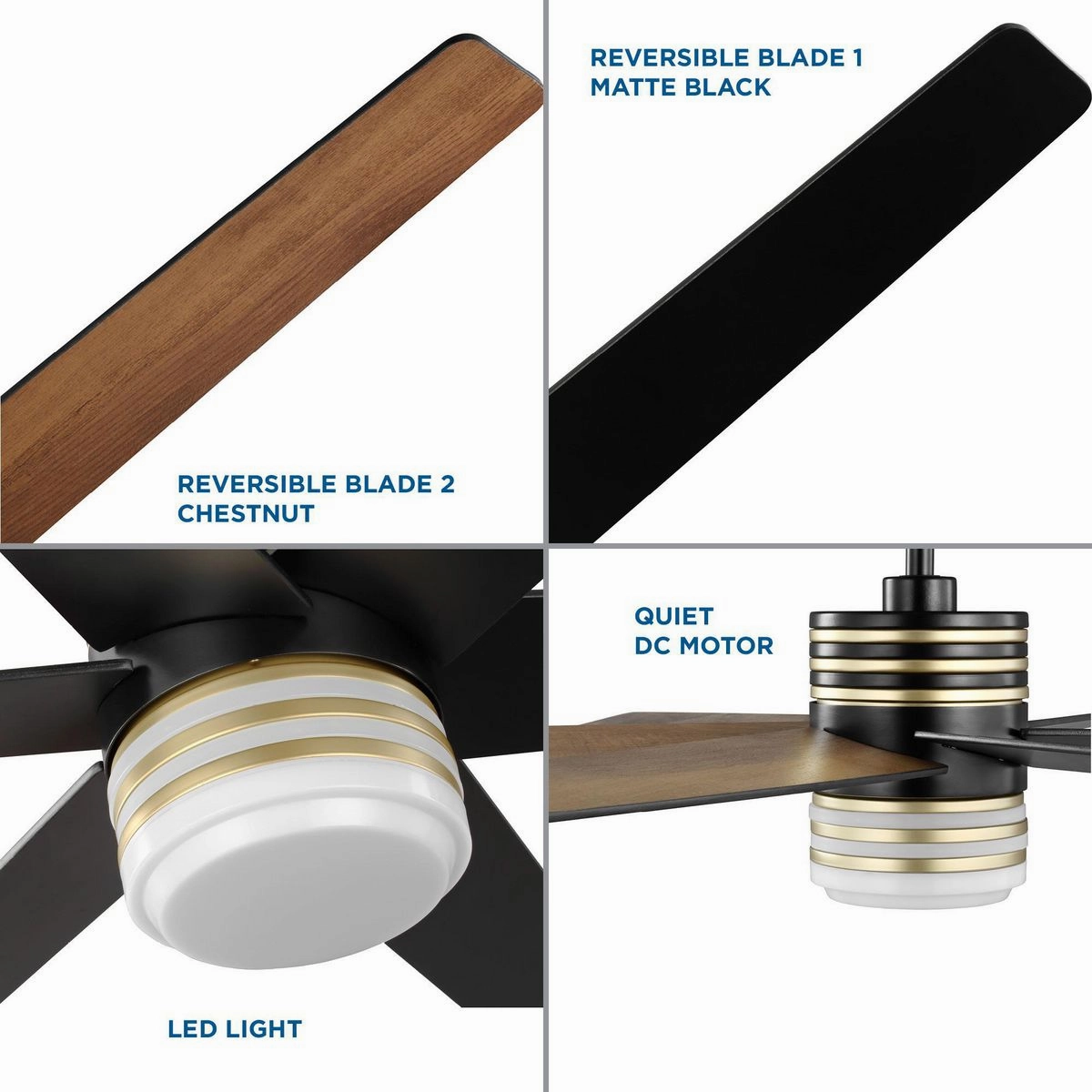Carrollwood 56"Ceiling Fan Matte Black