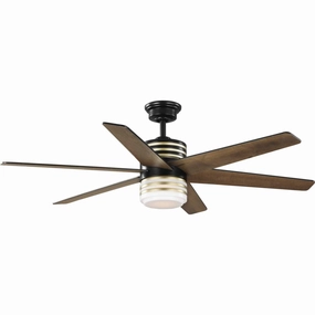Carrollwood 56"Ceiling Fan Matte Black energy-efficient medium fans with remote