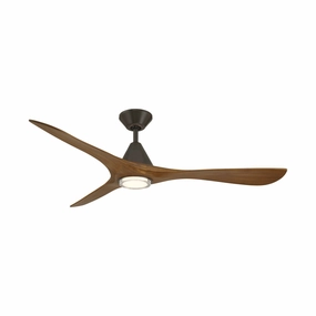 Carve 60"Ceiling Fan Bronze/Distressed Koa stylish medium fans for contemporary homes