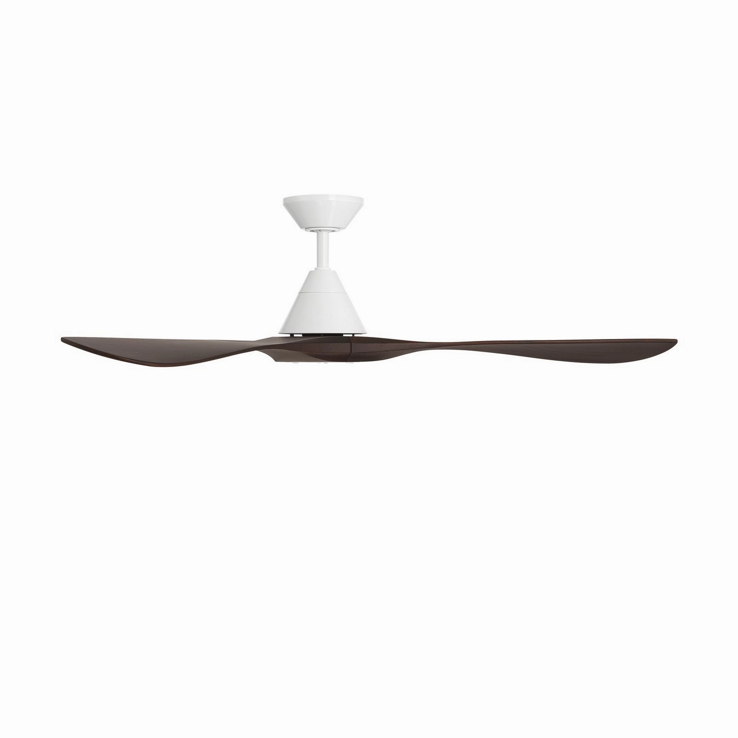 Carve 60"Ceiling Fan Matte White/Dark Walnut