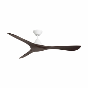 Carve 60"Ceiling Fan Matte White/Dark Walnut oscillating medium fans with strong airflow