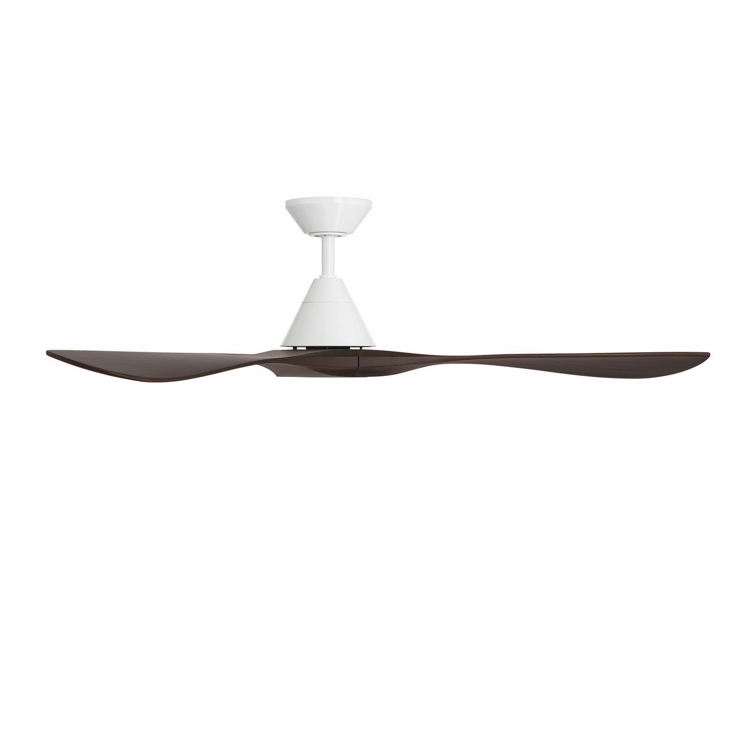 Carve 60"Ceiling Fan Matte White/Dark Walnut