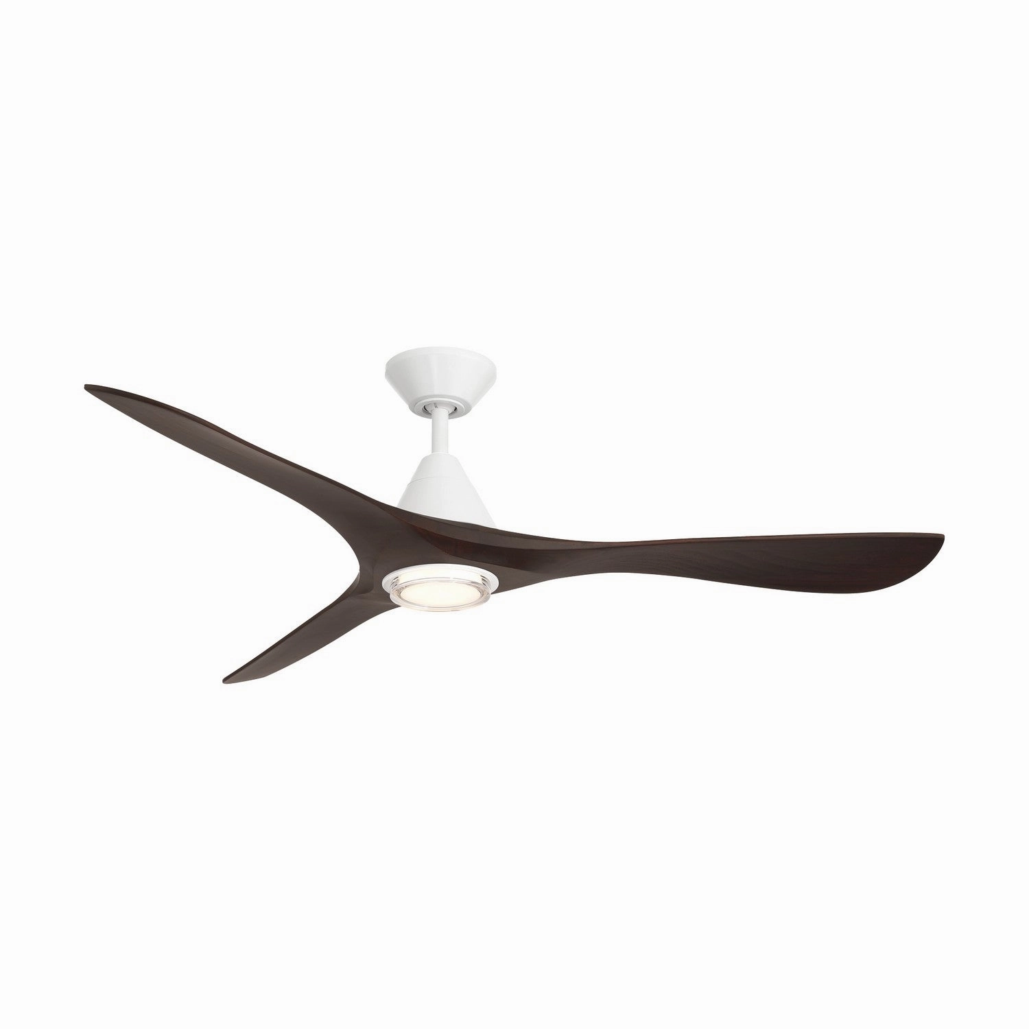 Carve 60"Ceiling Fan Matte White/Dark Walnut medium electric fans for multi-room use