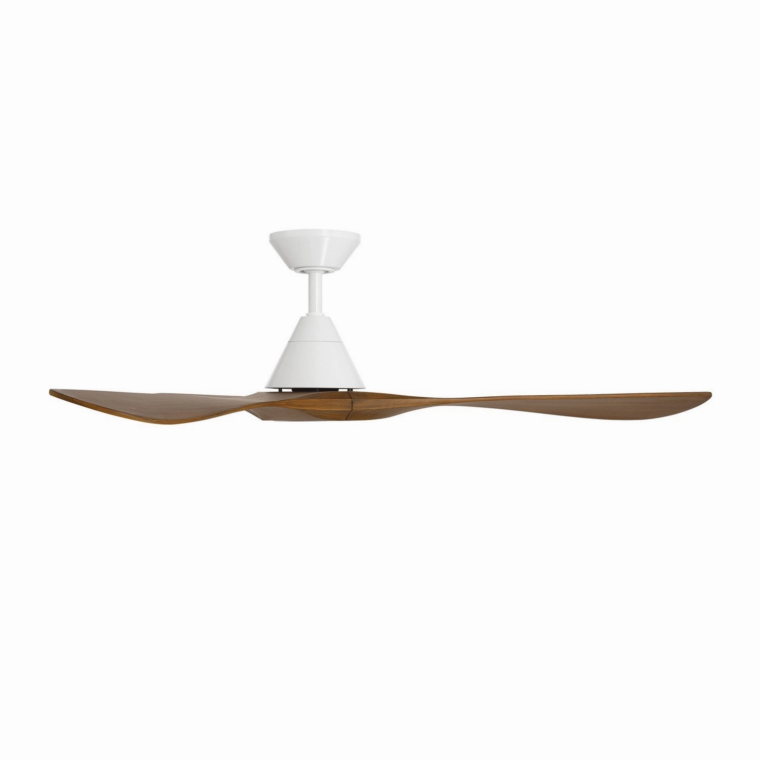Carve 60"Ceiling Fan Matte White/Distressed Koa