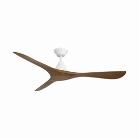 Carve 60"Ceiling Fan Matte White/Distressed Koa versatile medium fans for any space