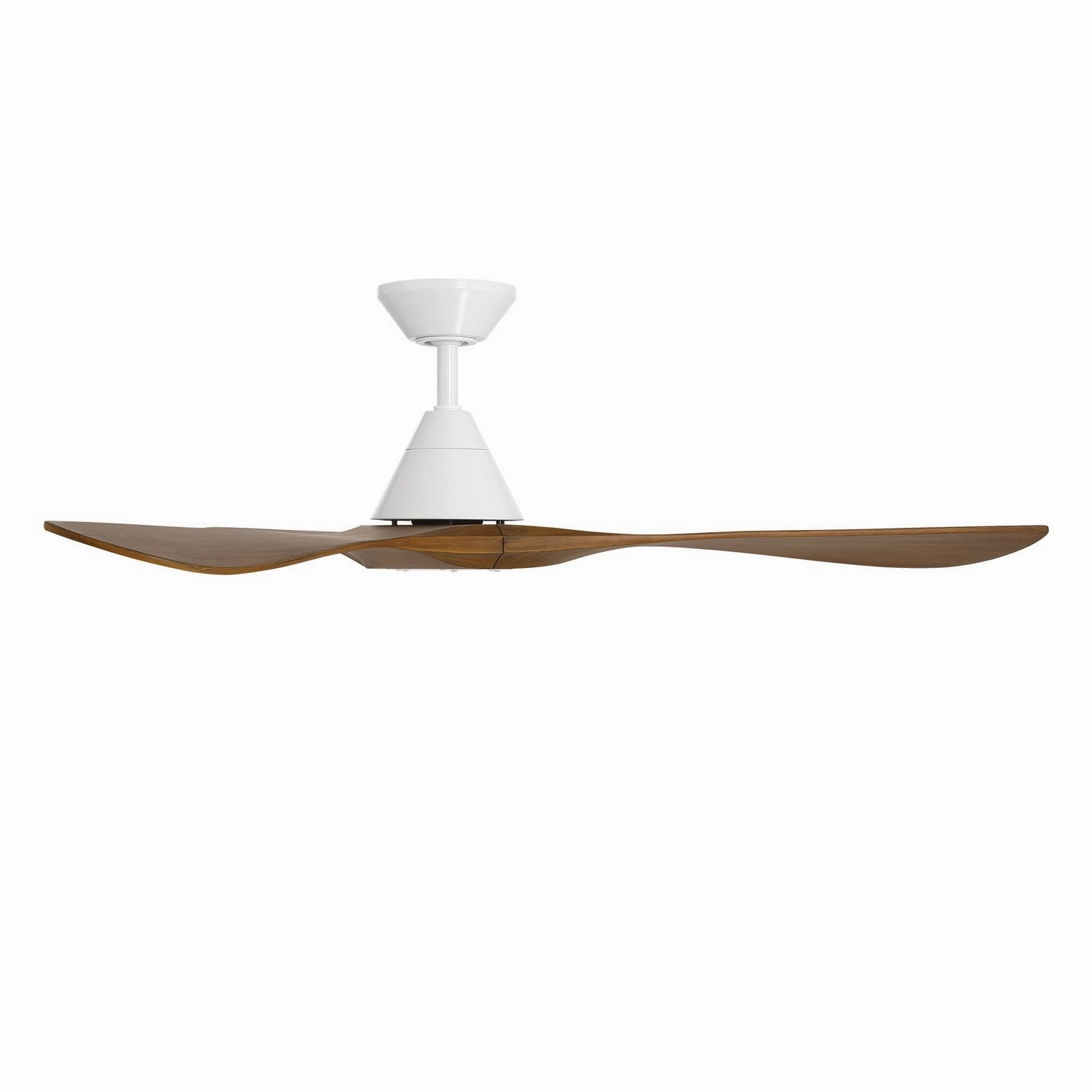 Carve 60"Ceiling Fan Matte White/Distressed Koa