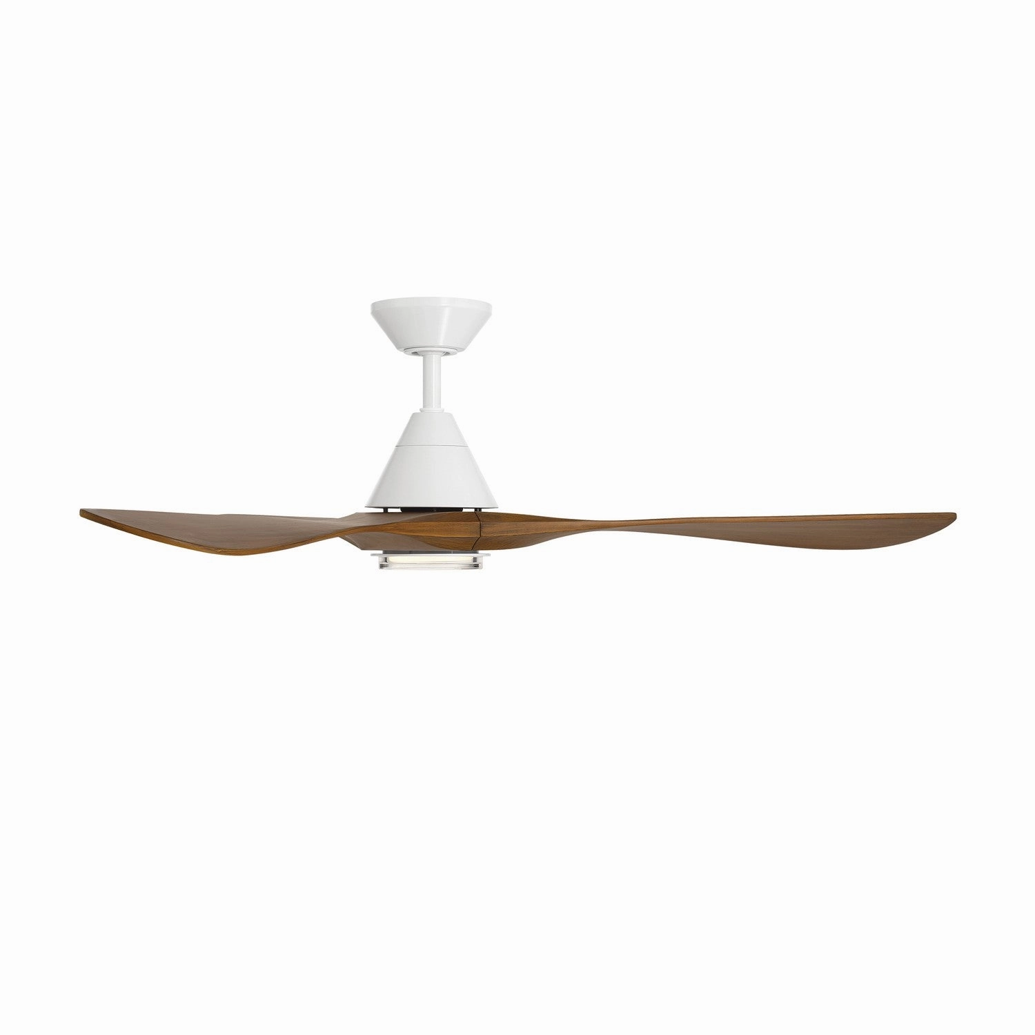 Carve 60"Ceiling Fan Matte White/Distressed Koa