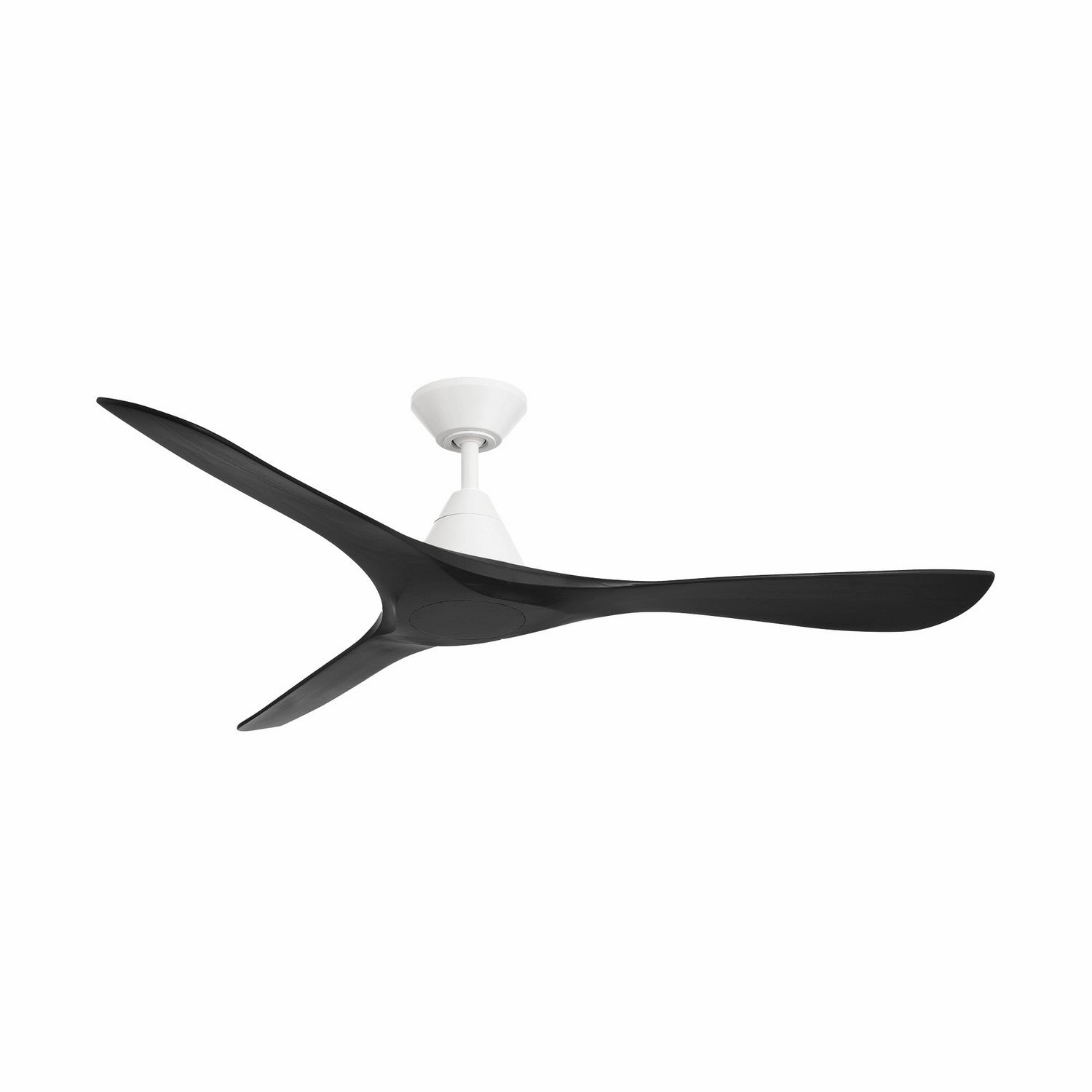 Carve 60"Ceiling Fan Matte White/Matte Black quiet medium fans for living room use