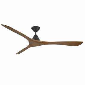 Carve 72"Ceiling Fan Matte Black/Distressed Koa affordable medium fans for summer