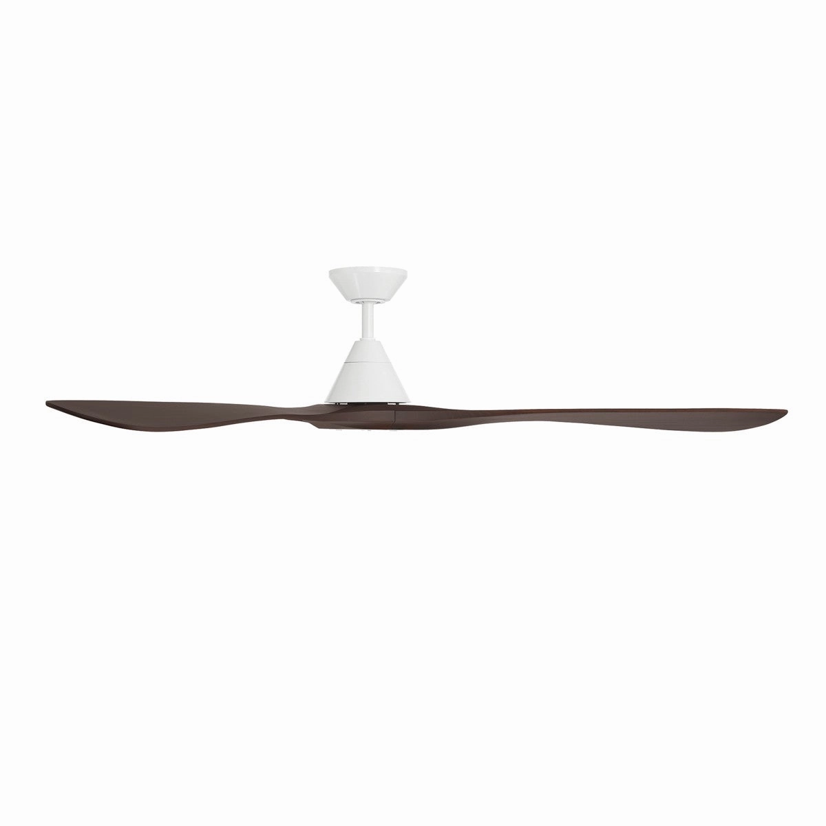 Carve 72"Ceiling Fan Matte White/Dark Walnut