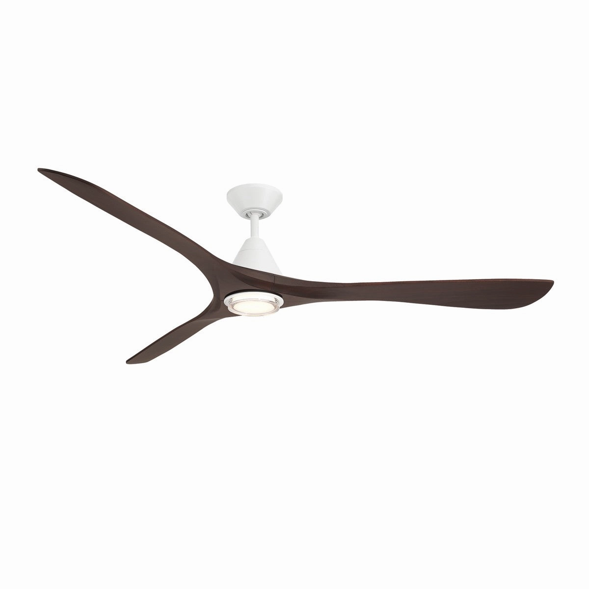 Carve 72"Ceiling Fan Matte White/Dark Walnut modern medium fans for everyday cooling