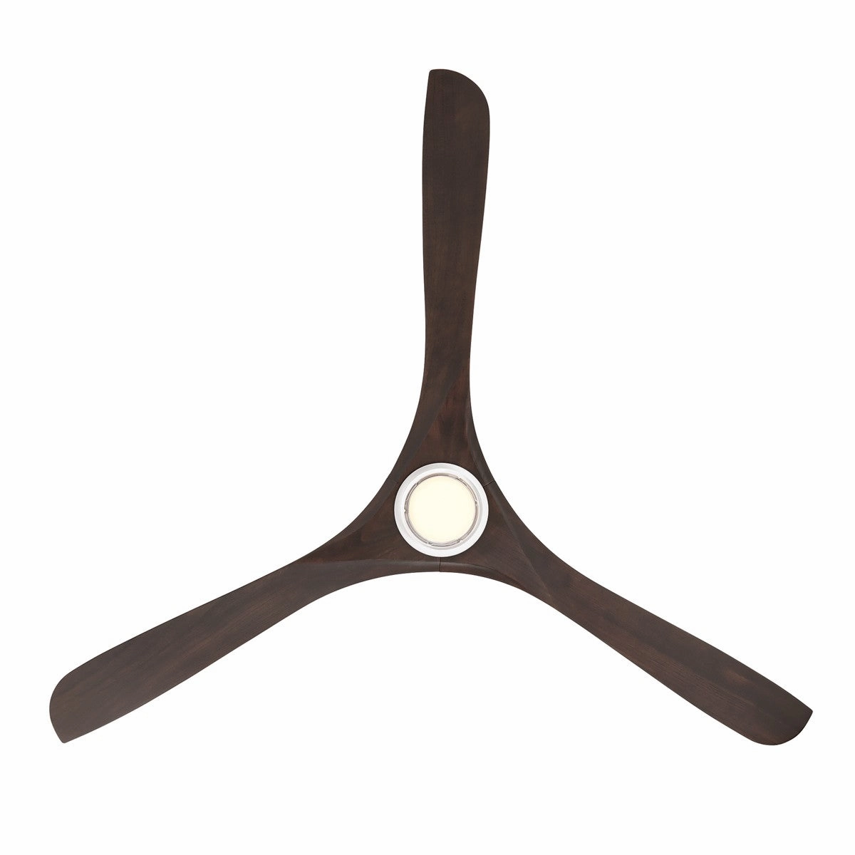 Carve 72"Ceiling Fan Matte White/Dark Walnut