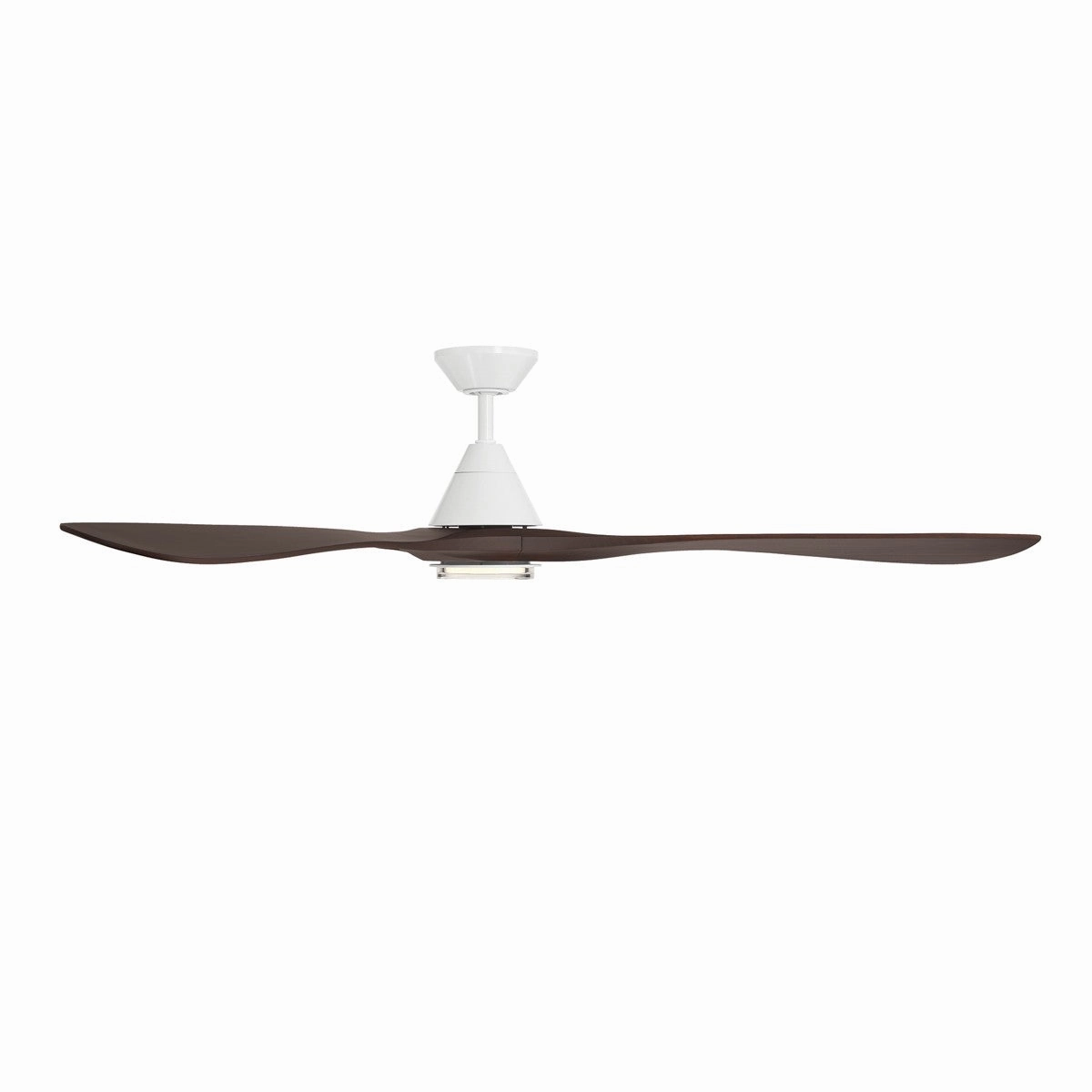 Carve 72"Ceiling Fan Matte White/Dark Walnut