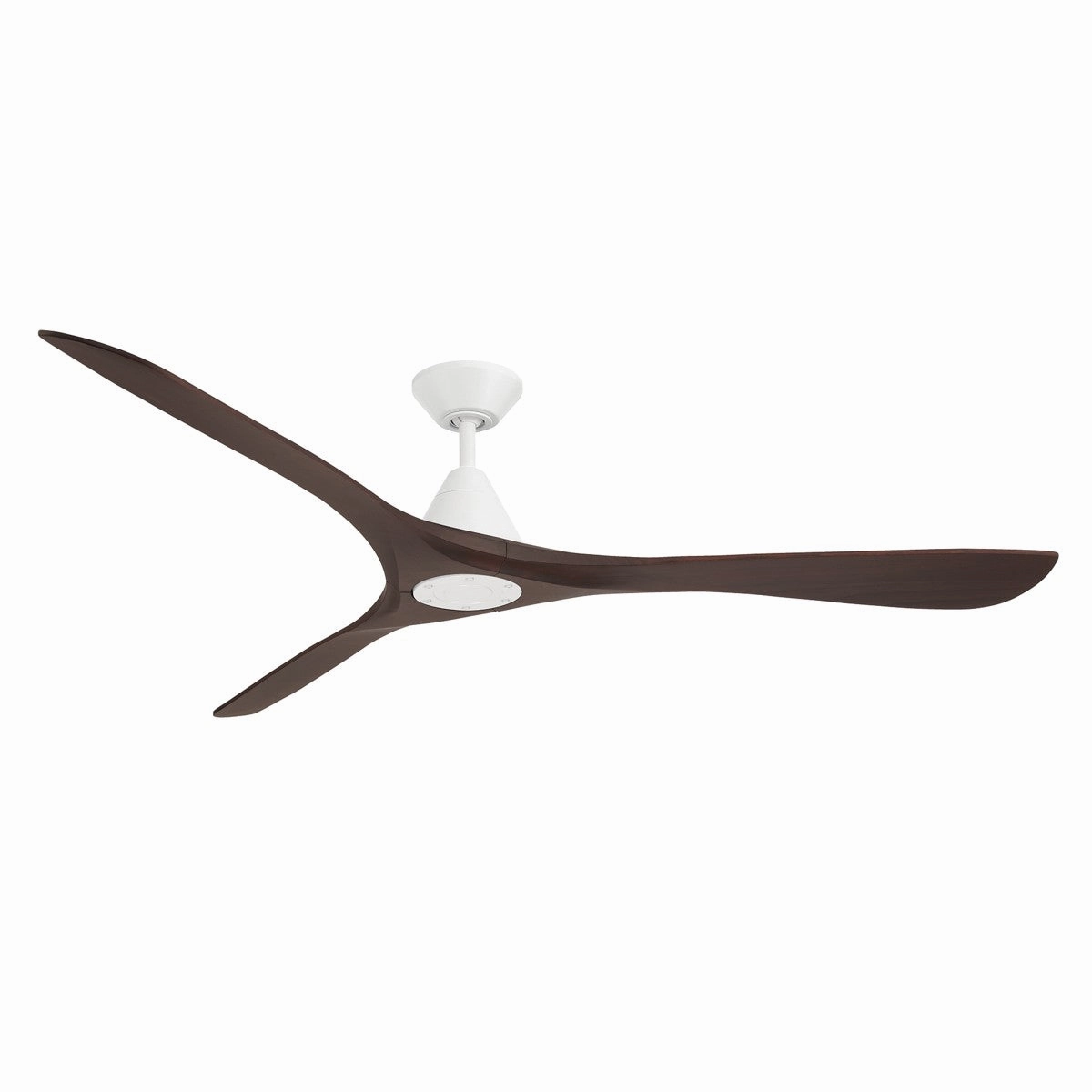 Carve 72"Ceiling Fan Matte White/Dark Walnut